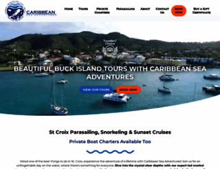 caribbeanseaadventures.com screenshot