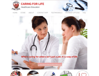caringforlifenurseaide.com screenshot