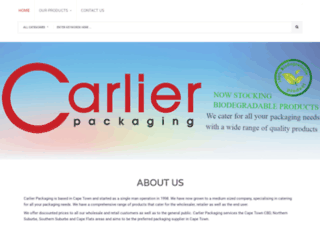 carlierpackaging.co.za screenshot
