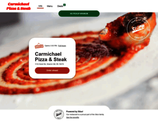 carmichaelpizza.com screenshot