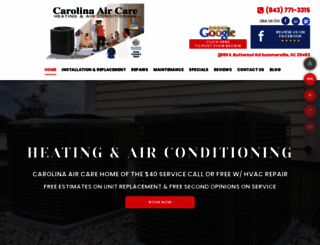 carolinaaircare.net screenshot