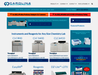carolinachemistries.com screenshot