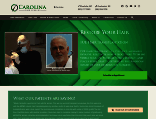 carolinahairsurgery.com screenshot