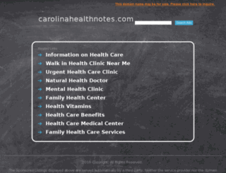 carolinahealthnotes.com screenshot