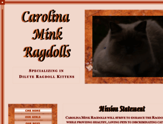 carolinaminkragdolls.com screenshot