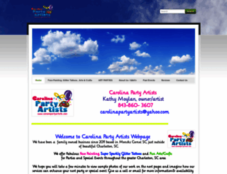 carolinapartyartists.com screenshot