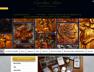 carolinararecoinsandcurrency.com screenshot