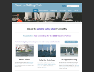carolinasailingclub.org screenshot