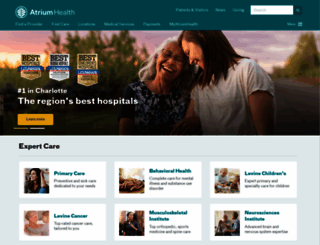 carolinashealthcare.org screenshot