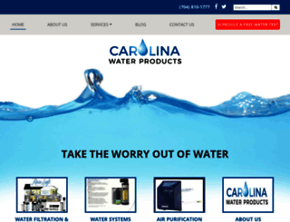 carolinawaterproducts.com screenshot