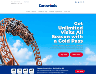 carowinds.com screenshot