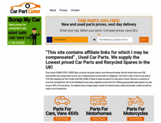 carpartlister.co.uk screenshot