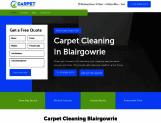 carpetcleaningblairgowrie.com.au screenshot
