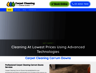 carpetcleaningcarrumdowns.com.au screenshot