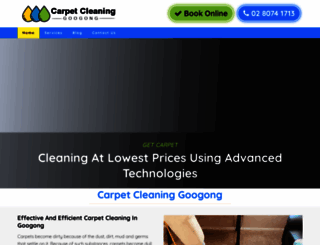 carpetcleaninggoogong.com.au screenshot