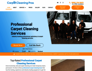 carpetcleaningprofessionals.co.uk screenshot