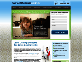 carpetcleaningsydney.com.au screenshot