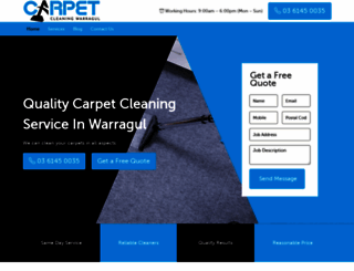 carpetcleaningwarragul.com.au screenshot