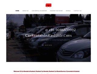 carrentalsinkashmir.com screenshot