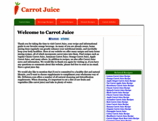carrotjuice.com screenshot