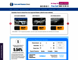 carsandfinancedirect.com.au screenshot