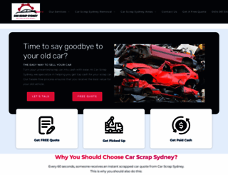 carscrapsydney.com.au screenshot