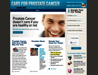 carsforprostatecancer.org screenshot