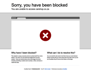 carshop.co.za screenshot