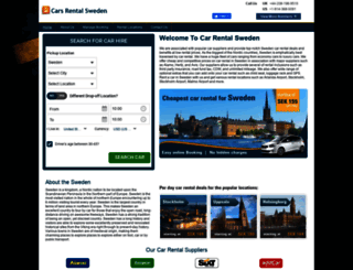 carsrentalsweden.com screenshot