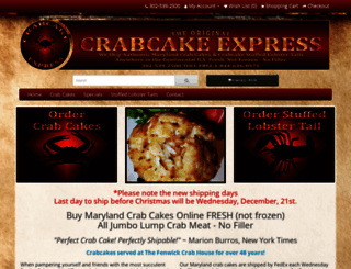 cart.crabcakeexpress.com screenshot