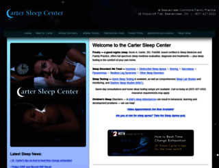cartersleepcenter.com screenshot