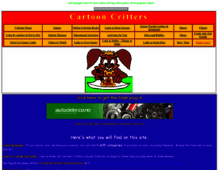 cartooncritters.com screenshot