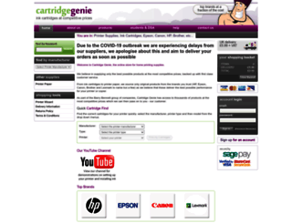 cartridgegenie.co.uk screenshot