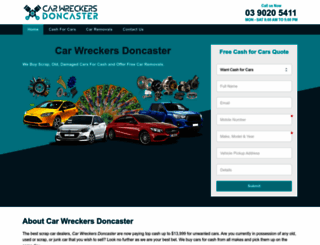 carwreckersdoncaster.com.au screenshot