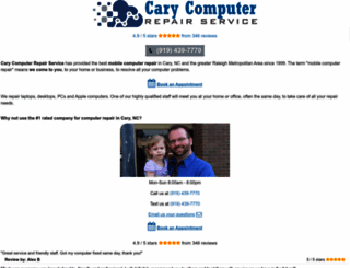 carycomputerrepairservice.com screenshot