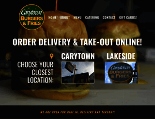 carytownburgers.com screenshot