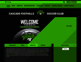 cascadefoothillssoccer.org screenshot