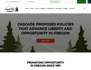 cascadepolicy.org screenshot
