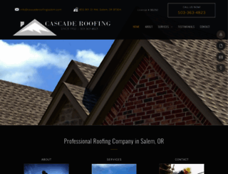 cascaderoofingsalem.com screenshot