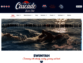 cascadeswimclub.com screenshot