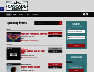 cascadetickets.com screenshot