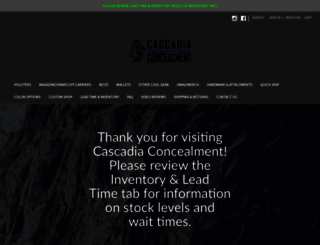 cascadiaconcealment.com screenshot