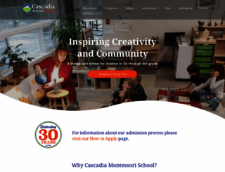 cascadiaschool.org screenshot