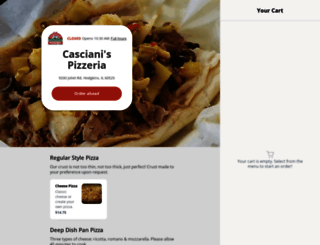 cascianispizza.com screenshot