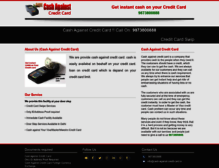 cash-against-credit-card.in screenshot