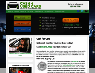 cash4usedcars.com screenshot