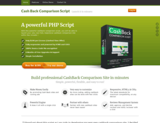 cashbackcomparisonscript.com screenshot
