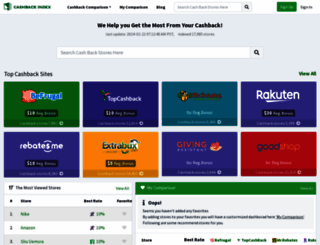cashbackindex.com screenshot