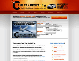 cashcarrentalsa.co.za screenshot