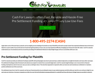 cashforlawsuits.com screenshot